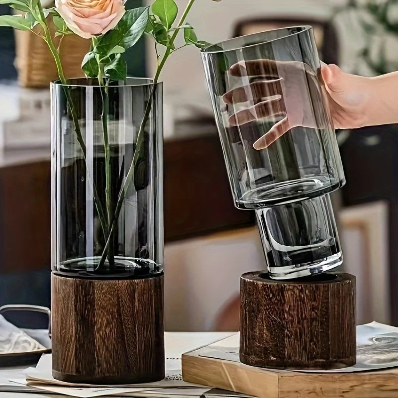 Artistic Wood Glass Centerpiece